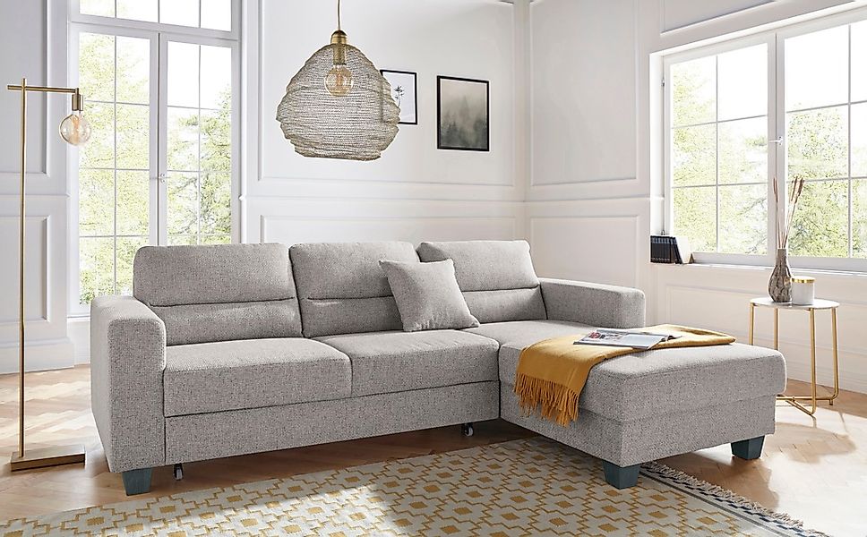 TRENDMANUFAKTUR Ecksofa "Chamber, zeitlos und modern, bequem mit hohem Sitz günstig online kaufen