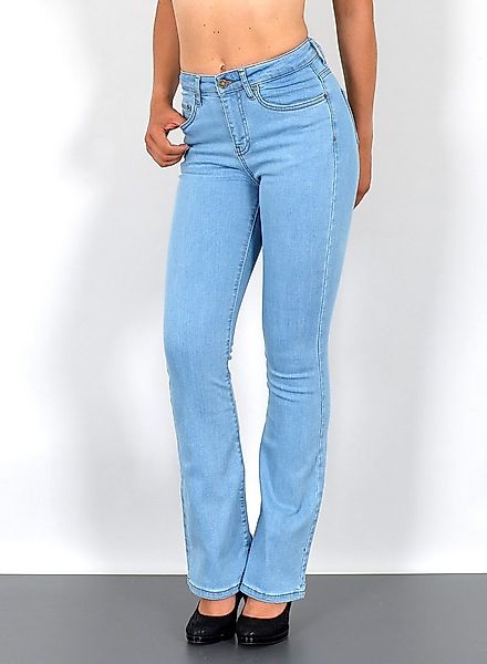 ESRA Bootcut-Jeans Bootcut Jeans Damen High Waist Stretch Wide Leg Jeans bi günstig online kaufen