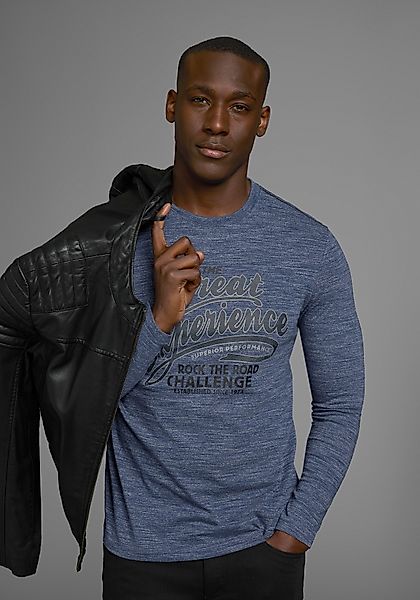 Arizona Langarmshirt "Arizona Langarmshirt in melierter Optik und modischen günstig online kaufen