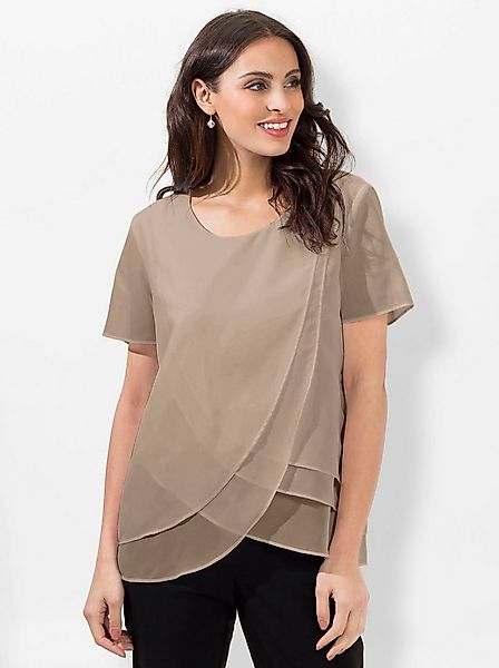Witt Klassische Bluse Georgette-Bluse Kurzarm günstig online kaufen