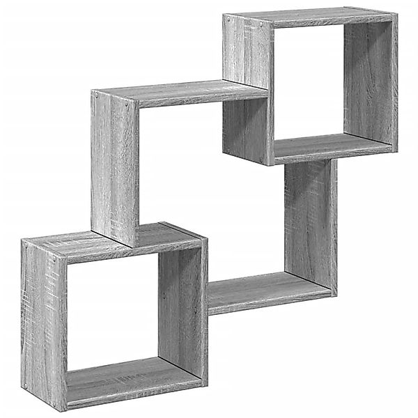 vidaXL Regal Wandschrank 78x18x71 cm Grau günstig online kaufen