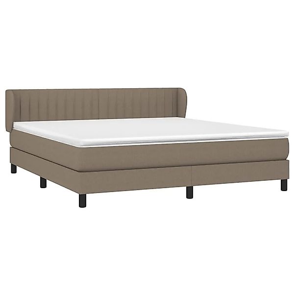 vidaXL Boxspringbett mit Matratze Taupe 160x200 cm Stoff 3126417 günstig online kaufen
