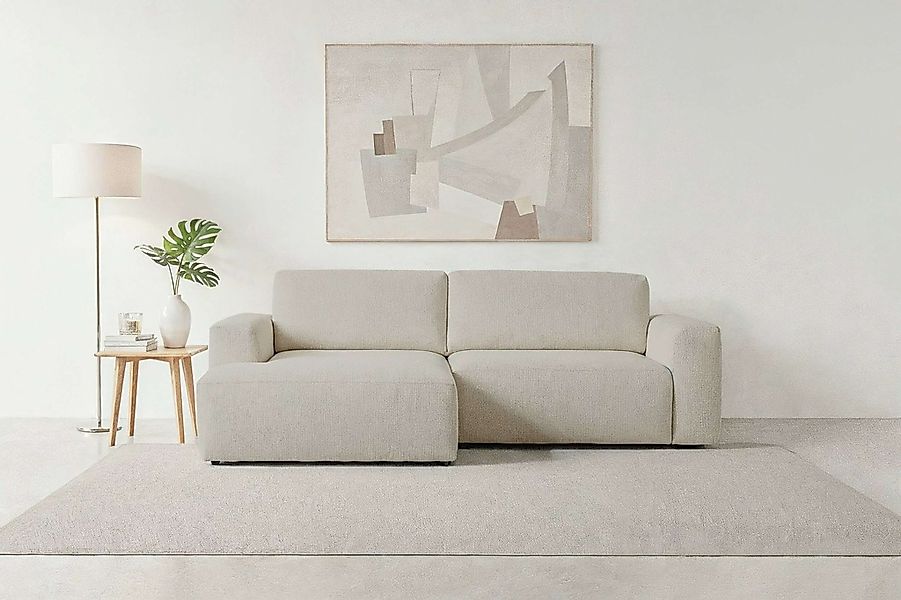 Home affaire Schlafsofa "Noord Schlafecksofa, Breite 250 cm" Cord, Struktur günstig online kaufen
