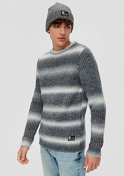 QS Longpullover Strickpullover Gestreifter Strickpullover günstig online kaufen