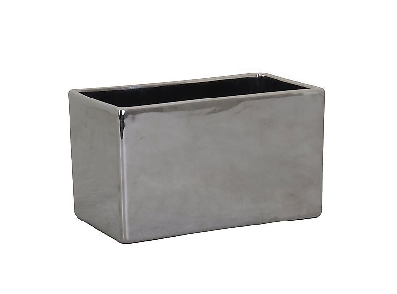 tegawo Blumenkasten Pflanztopf eckig hochglänzend silber günstig online kaufen