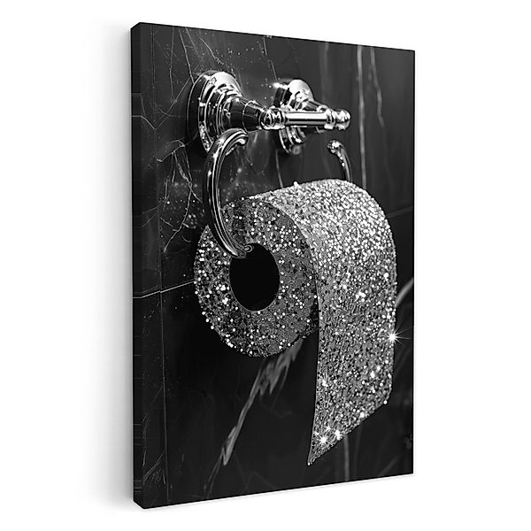 OneMillionCanvasses® Leinwandbild Toilette - Toilettenpapier - günstig online kaufen