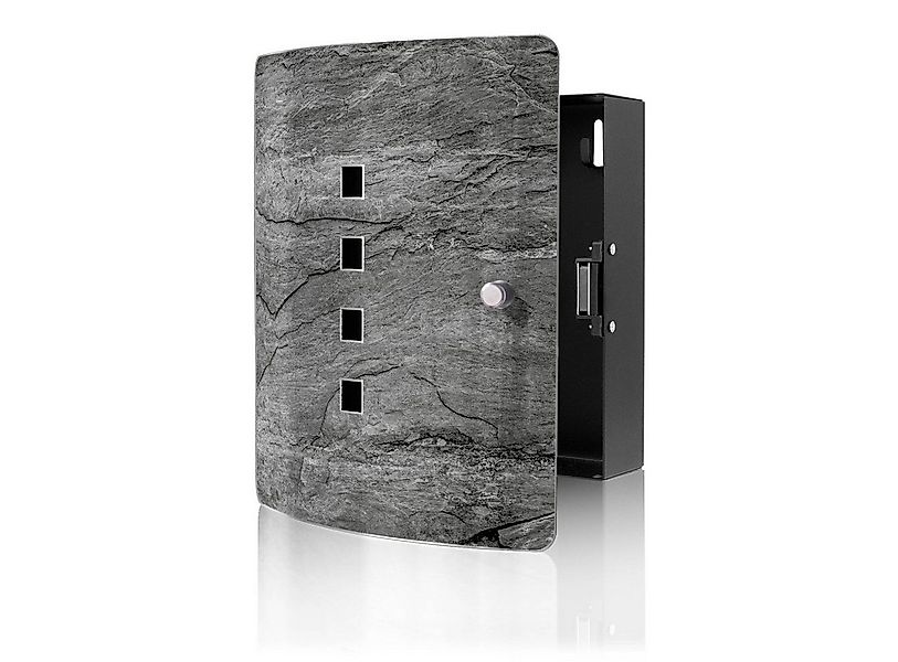 banjado Schlüsselkasten Edelstahl mit Motiv Schiefer Platte 1 (verstellbare günstig online kaufen