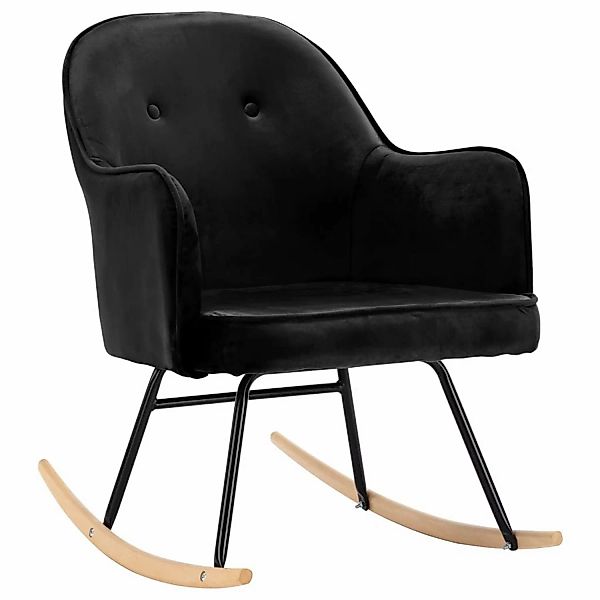 vidaXL Schaukelstuhl Schwarz Samt Modell 1 günstig online kaufen