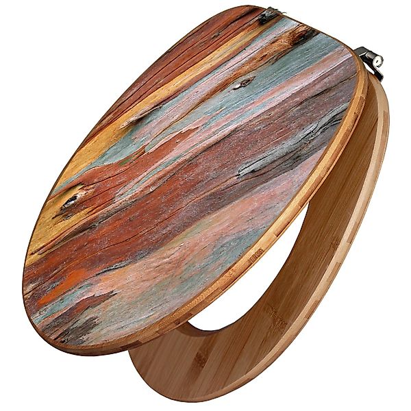 Banjado Design WC Sitz Bambus Toilettendeckel Toilettensitz Bambus Holz Klo günstig online kaufen