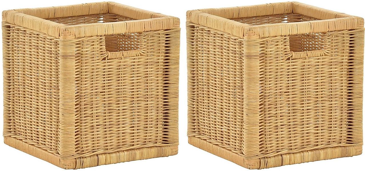 Krines Home Regalkorb Set/2 Regalkorb Aufbewahrungskorb geflochten Rattan ( günstig online kaufen