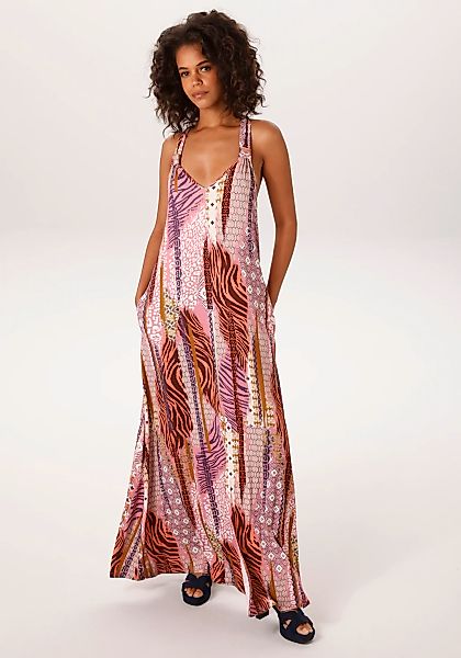 Aniston CASUAL Sommerkleid Eingrifftaschen mit fantasievollen Patch-Drucken günstig online kaufen