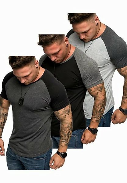 Amaci&Sons T-Shirt 3. OMAHA 3er-Pack T-Shirts (3er-Pack) Herren Basic Overs günstig online kaufen