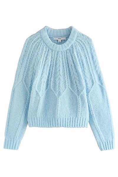 Next Rundhalspullover Pullover mit Zopfstrickmuster, Rundhalsausschnitt (1- günstig online kaufen