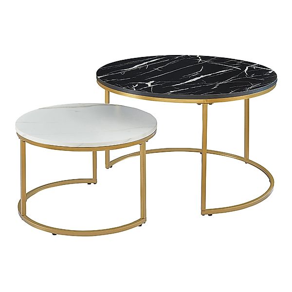 en.casa Couchtisch, »Christchurch« 2er Set rund günstig online kaufen