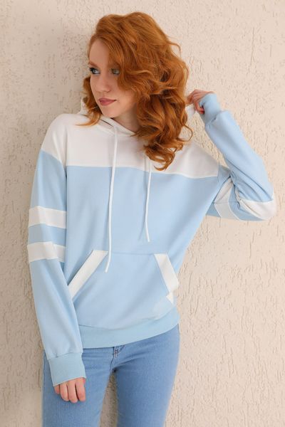 Bongual Kapuzensweatshirt Longsleeve zweifarbig Farbblock mit günstig online kaufen