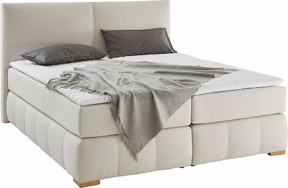 Home affaire Boxspringbett "Wehma" inkl. Topper in 3 verschiedenen Matratze günstig online kaufen