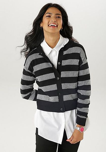 Aniston SELECTED Strickjacke im trendigen Streifen-Dessin günstig online kaufen