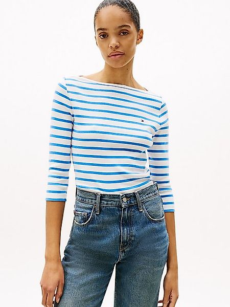 Tommy Hilfiger 3/4-Arm-Shirt NEW CODY SLIM BOAT-NK 3/4SLV mit Logostickerei günstig online kaufen