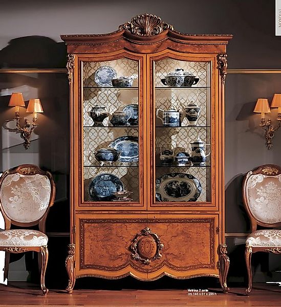 JVmoebel Vitrine Vitrine Schränke Braun Groß Vitrinen Luxus Schrank Holz Es günstig online kaufen