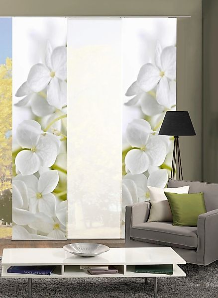 HOME WOHNIDEEN Schiebegardine "PADUA" Klettband 4 Stk. tlg. HxB: 245x60, in günstig online kaufen