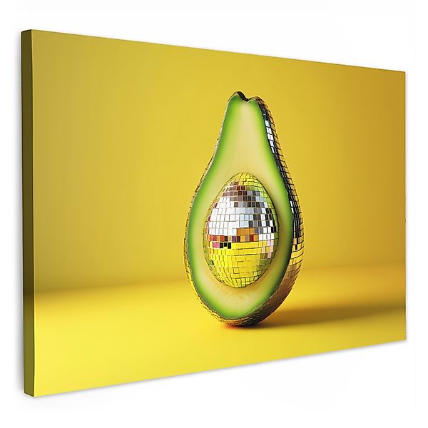 OneMillionCanvasses® Leinwandbild Avocado - Discokugel - günstig online kaufen