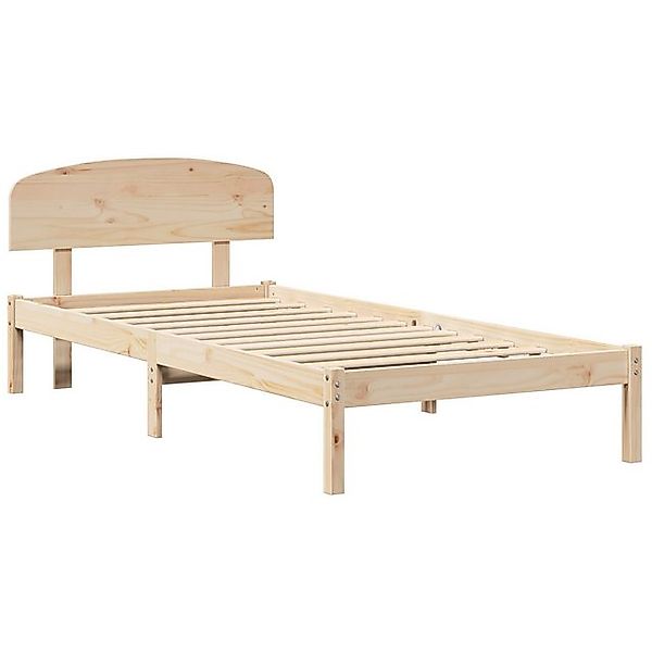 vidaXL Bett Bettgestell mit Kopfteil 75x190 cm Massivholz Kiefer (1-tlg) günstig online kaufen