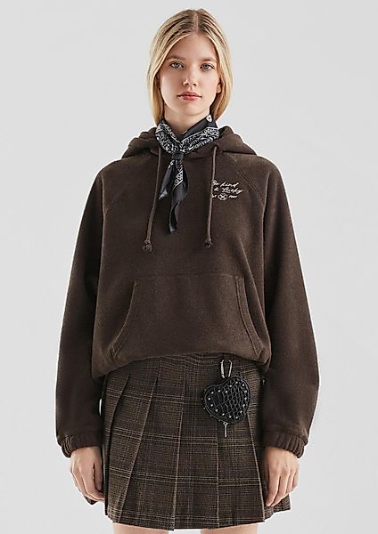 QS Sweatshirt Sweatshirt Teddyfleece Hoodie günstig online kaufen