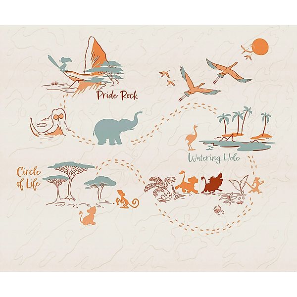 Komar Vlies Fototapete Disney The Lion King Circle of Life Mehrfarbig günstig online kaufen