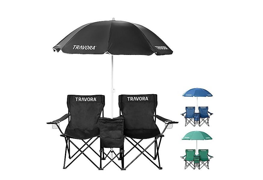 MOVAN Campingstuhl 2er Partner Anglerstuhl Campingstuhl mit Sonnenschirm un günstig online kaufen
