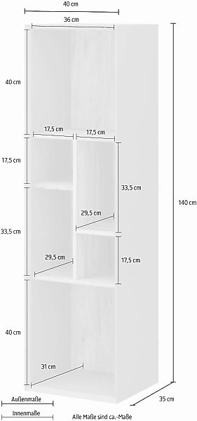 GERMANIA Wandregal "Calvi", Höhe 140 cm günstig online kaufen