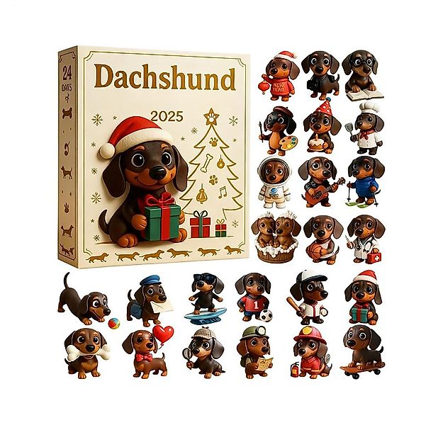 CLTYQ Adventskalender Adventskalender Hunde-Anhänger 2025, 24-tägiger Weihn günstig online kaufen