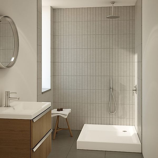 Aquabad® Duschwanne Komplettset NORMA Weiß, Quadrat, günstig online kaufen
