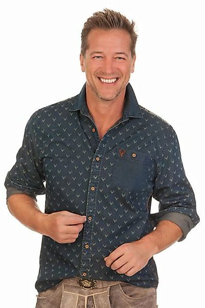 KRÜGER BUAM Trachtenhemd Trachtenhemd - ANTON - denimblau günstig online kaufen