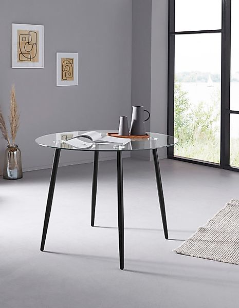 INOSIGN Glastisch "Danny, TOPSELLER", (Esstisch, Glastisch), runder Esstisc günstig online kaufen