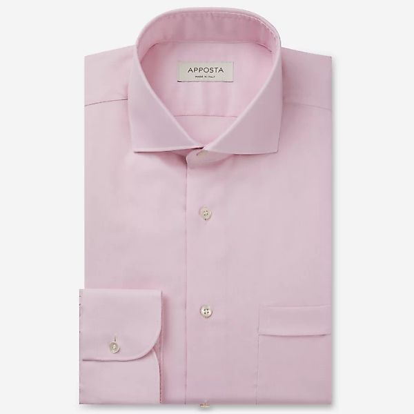 Hemd  einfarbig  rosa bügelleichte baumwolle twill, kragenform  spreizkrage günstig online kaufen