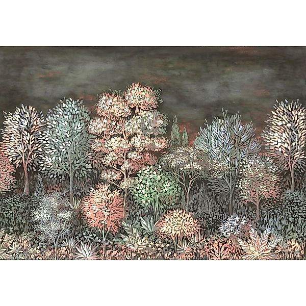 Erismann Fototapete French Forest 400 cm x 270 cm Rose günstig online kaufen