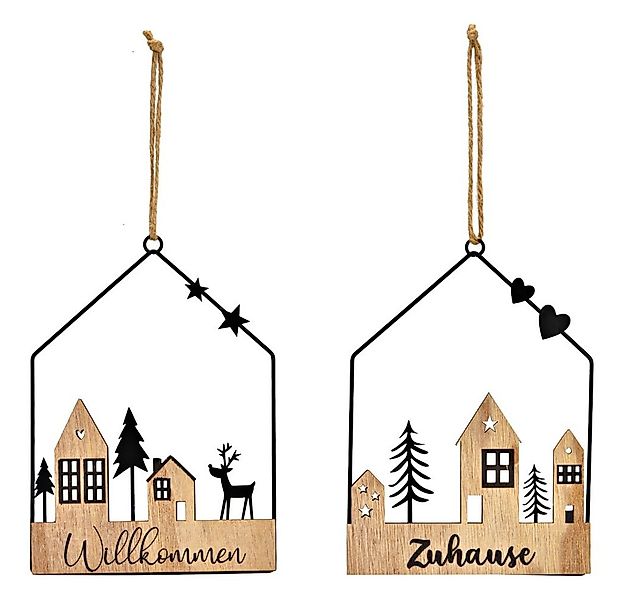 matches21 HOME & HOBBY Dekohänger Wanddeko Metall WILLKOMMEN ZUHAUSE hängen günstig online kaufen