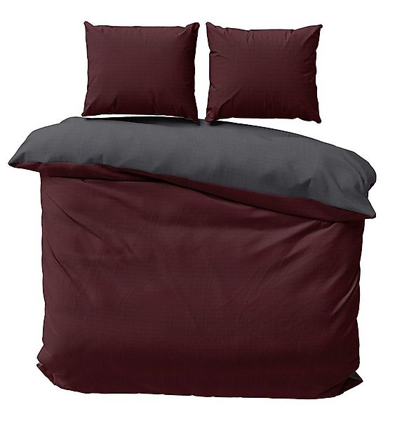 One Home Bettwäsche Doubleface Wende, Seersucker, 3 teilig, Mikrofaser Unif günstig online kaufen