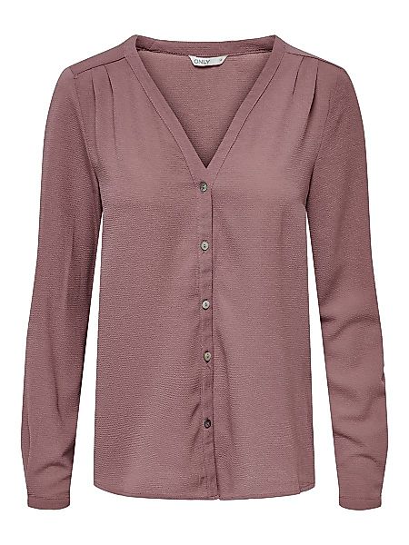 ONLY Lockeres Langarmhemd Damen Braun günstig online kaufen
