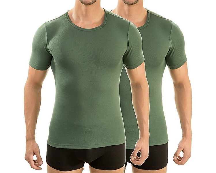 HERMKO Unterziehshirt 3840 2er Pack Herren kurzarm Shirt 100% Bio-Baumwolle günstig online kaufen