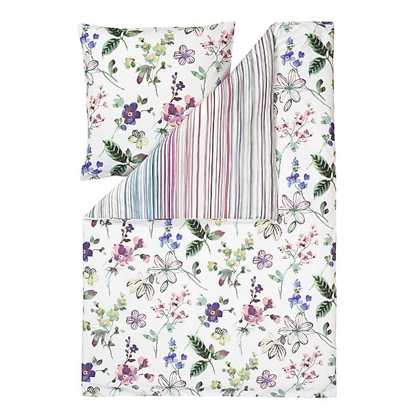 Estella Bettwäsche Lily 4747 985 Multicolor, Mako-Satin, 2 teilig, geblümt, günstig online kaufen