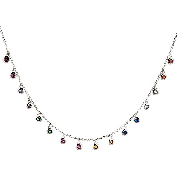 Schöner-SD Collier Silberkette viele kleine Anhänger günstig online kaufen