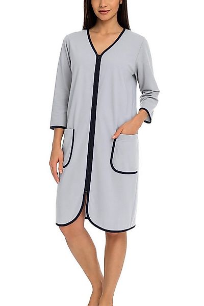 Aquarti Damenbademantel Damen Bademantel Morgenmantel Reißverschluss Hausma günstig online kaufen