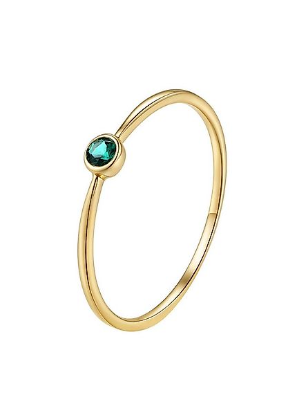 Dear Me Goldring Damen 585er Gold Smaragd-Seele, Grüner Verlobungsring, Tra günstig online kaufen
