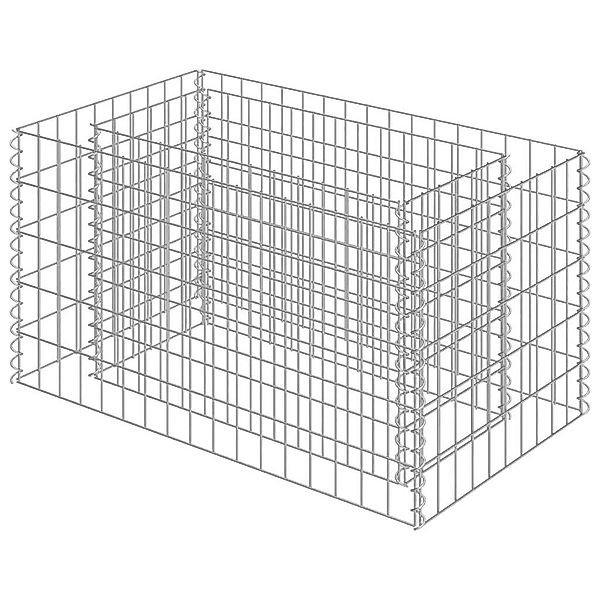 vidaXL Hochbeet Gabionen-Hochbeet Verzinkter Stahl 90×50×50 günstig online kaufen