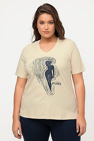 Ulla Popken T-Shirt T-Shirt PURE Woman V-Ausschnitt Halbarm günstig online kaufen