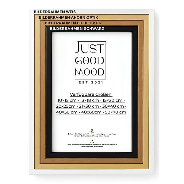 JUSTGOODMOOD Bilderrahmen aus stabilem MDF-Holz mit günstig online kaufen