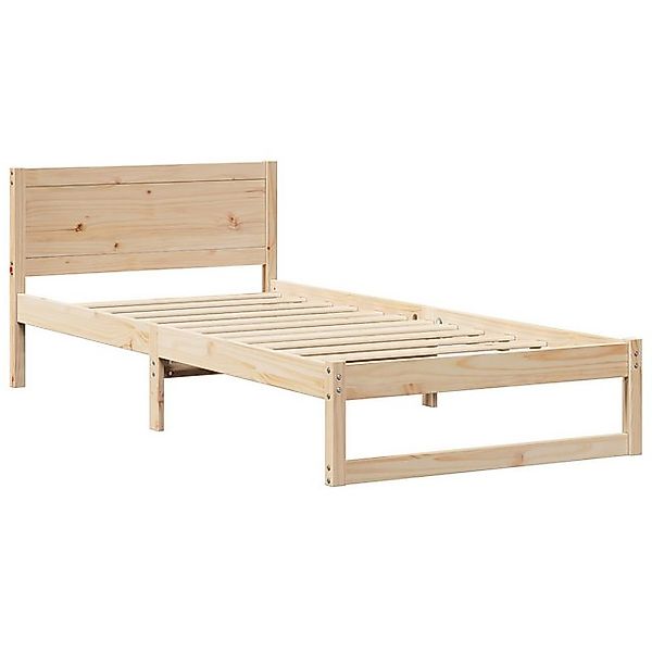 vidaXL Bett Bettgestell Natur Massivholz 80 x 200 cm (1-tlg) günstig online kaufen
