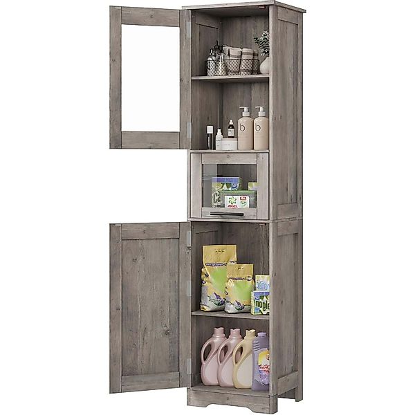 GarveeMore Hochschrank 170cm Badezimmerschrank - Badschrank günstig online kaufen