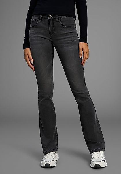 Arizona Bootcut-Jeans Shaping bootcut, Kontrastnähte, Used-Look-Waschung, günstig online kaufen
